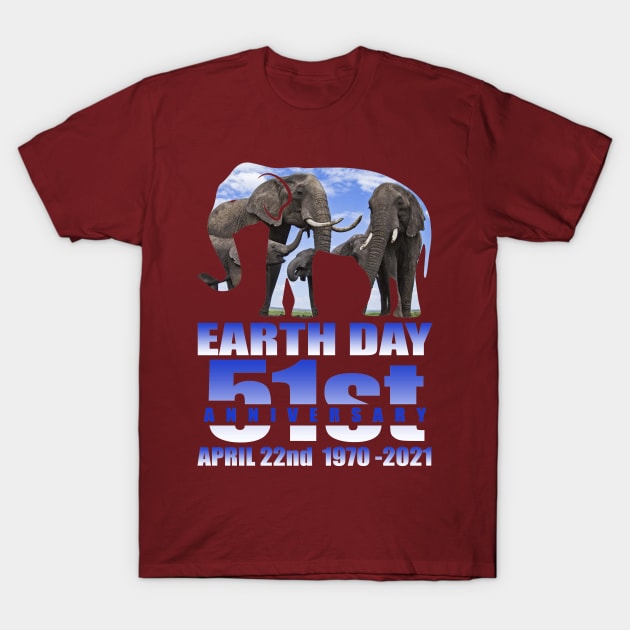 51st Earth day Elephant Earth day 2021 gift idea T-Shirt by Salt88